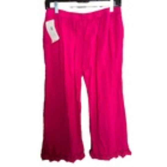 Manta Del Lago Gauze Wide Leg Capri Pants Women Sz M Pull On NWT Lot of 2 Beach - Picture 11 of 11